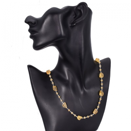 Colier argint cu citrin, forme neregulate [1]