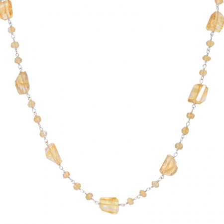 Colier argint cu citrin, forme neregulate [0]