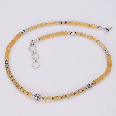 Colier argint cu citrin, forme neregulate [2]