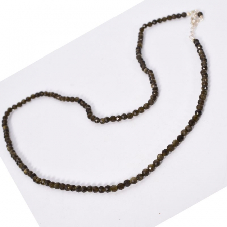 Colier argint cu turmalina verde 3,5 mm [2]