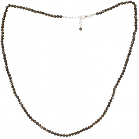 Colier argint cu turmalina verde 3,5 mm