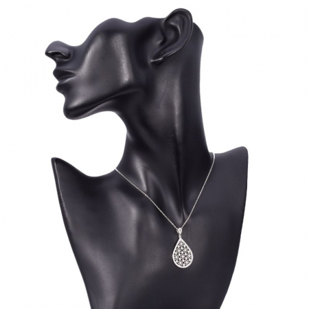 Colier argint Floarea Vietii CZ - pandantiv, lantisor 41 cm [1]