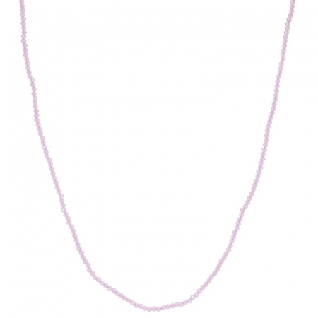 Colier argint - jad lavanda 2 mm