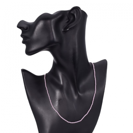 Colier argint - jad lavanda 2 mm [1]