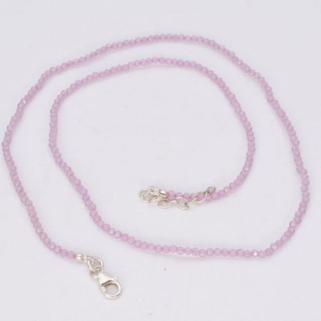 Colier argint - jad lavanda 2 mm [2]