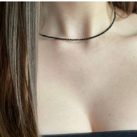 Colier argint onix negru 2.5 mm, lungime 45 cm [1]