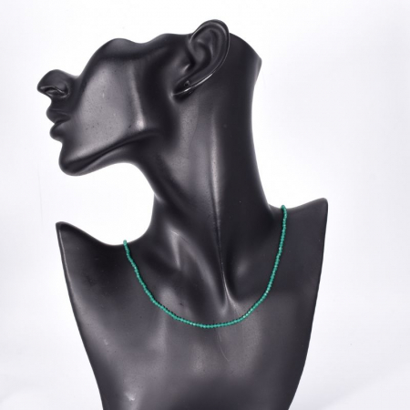 Colier argint onix verde 2.5 mm, lungime 45 cm [2]