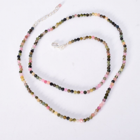 Colier argint turmalina 2.5 mm, lungime 45 cm [2]