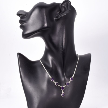 Colier cu ametist din argint Soaptele Amurgului [1]