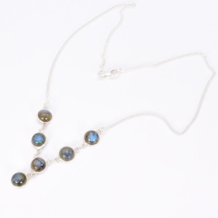 Colier cu labradorit din argint Soapte de Matase [3]
