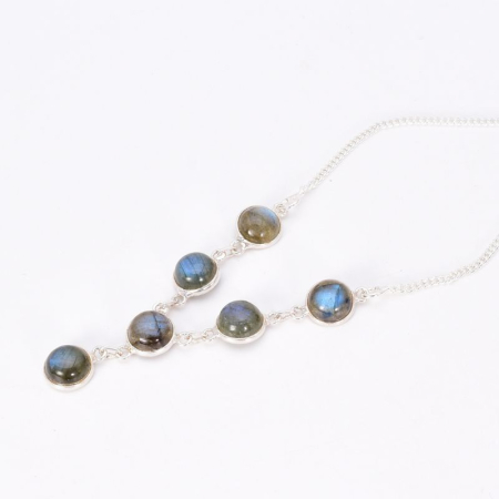 Colier cu labradorit din argint Soapte de Matase [4]