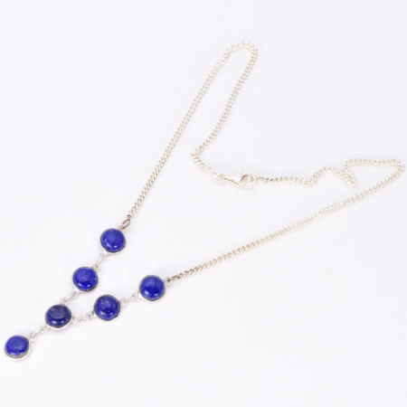 Colier cu lapis lazuli din argint Soaptele Stelelor [3]