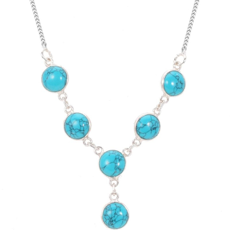 Colier cu turcoaz din argint Soaptele Marii