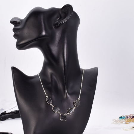 Colier cu turmalina neagra din argint Soaptele Intunericului [1]