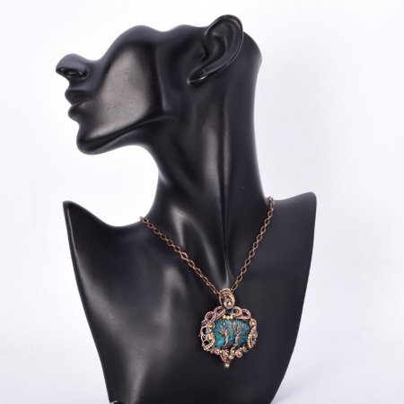 Colier cupru cu crisocola Radacinile Timpului [1]