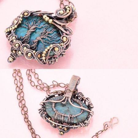 Colier cupru cu crisocola Radacinile Timpului [3]