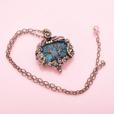 Colier cupru cu crisocola Radacinile Timpului [2]