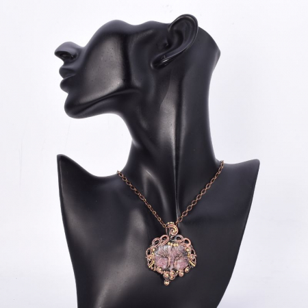 Colier cupru cu lepidolit Copacul Vietii [1]