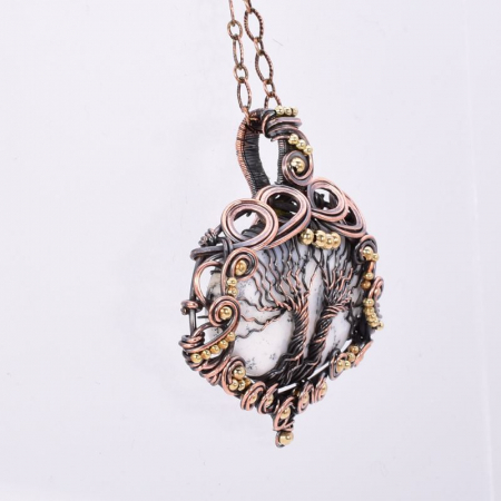 Colier cupru cu opal dendritic Copacul Vietii [2]