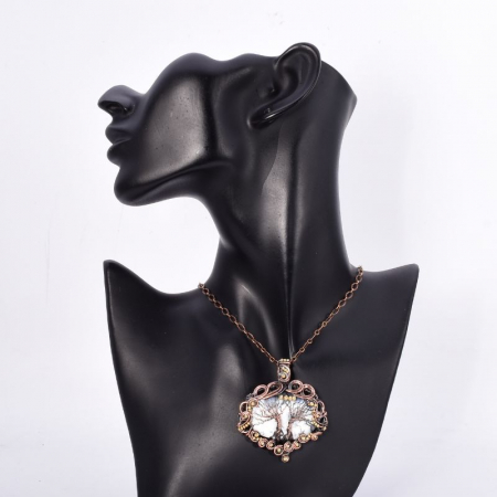 Colier cupru cu opal dendritic Copacul Vietii [1]