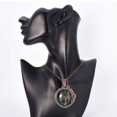 Colier cupru cu smarald Pomul Vietii [1]