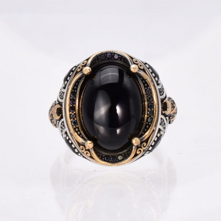 Inel argint barbati cu onix Lampa lui Aladin [3]