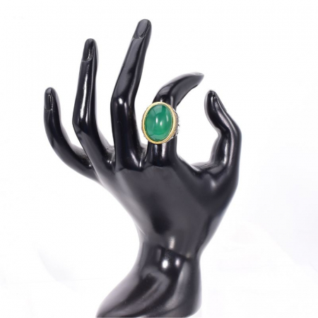 Inel argint barbati cu agat verde Ochiul Sultanului [3]