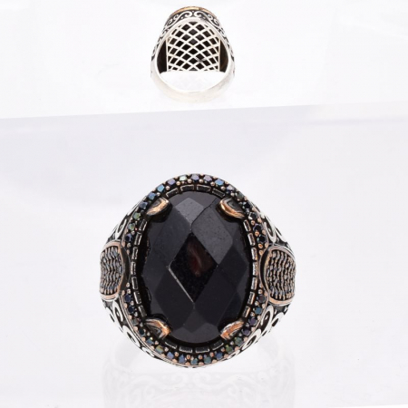 Inel argint barbati cu cubic zirconia Califul Intunecat [2]