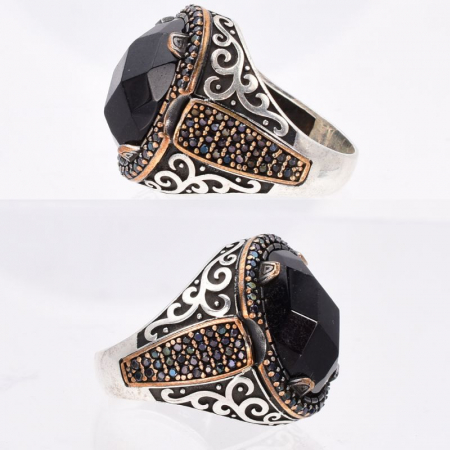 Inel argint barbati cu cubic zirconia Califul Intunecat [1]