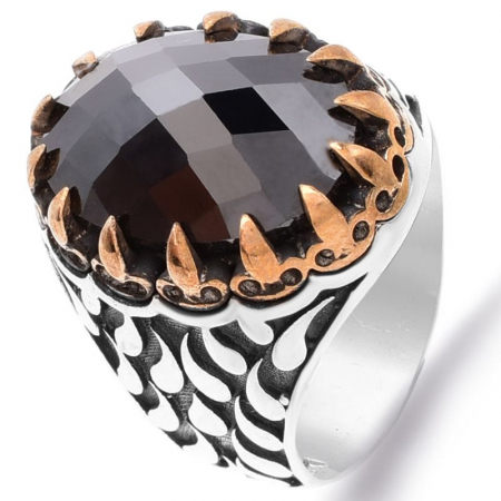 Bijuterii cubic zirconia - Inel argint barbati cu cubic zirconia Picaturile Destinului