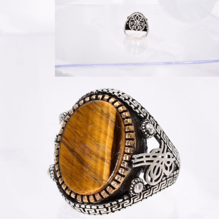 Inel argint barbati cu ochi de tigru Forța Tigrului [2]