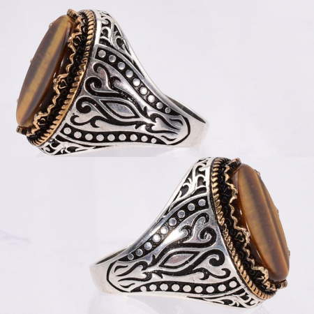 Inel argint barbati cu ochi de tigru Ochiul Inteleptului [1]