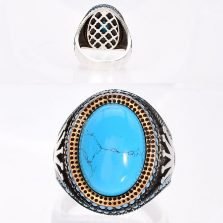 Inel argint barbati cu turcoaz Coroana Sultanului [2]