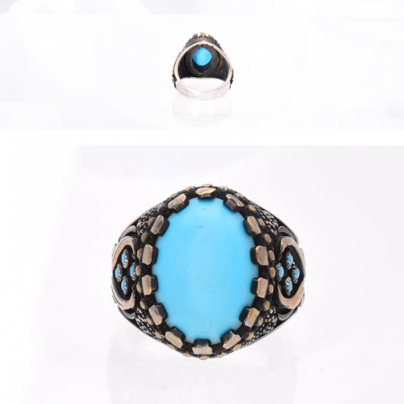 Inel argint barbati cu turcoaz Zori de Marmara [2]