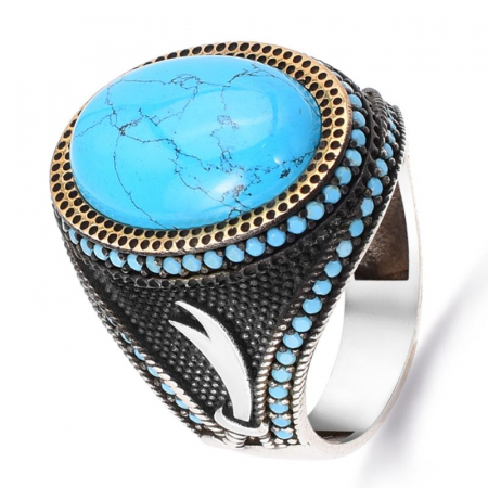 Inel argint barbati cu turcoaz Taisul Iataganului [0]