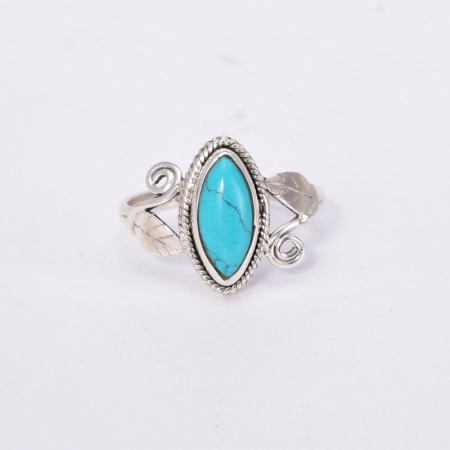 Inel argint boho-chic cu turcoaz marchiz [3]
