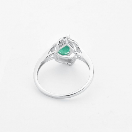 Inel argint cristale semipretioase agat verde si cubic zirconia [1]