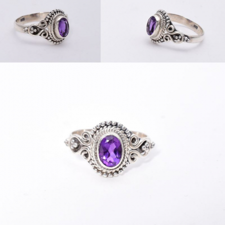 Inel argint cu ametist boho-chic [1]