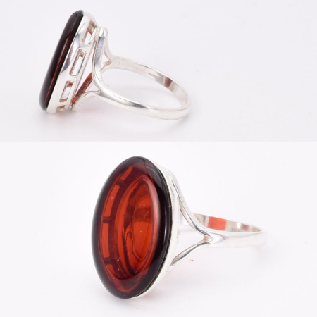 Inel argint cu chihlimbar Cherry Majestic [2]