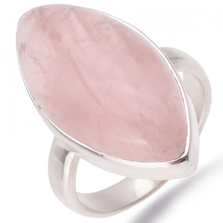 Inel argint cu cuart roz marchiz Raza Iubirii [0]