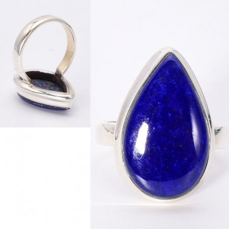 Inel argint cu lapis lazuli, para mare, Aura Divina [1]