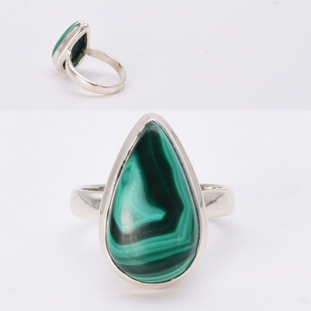 Inel argint cu malachit para Verde Etern [1]