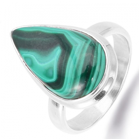 Inel argint cu malachit para Verde Etern [0]