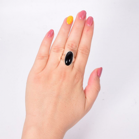 Inel argint cu onix oval Puterea Tacerii [1]