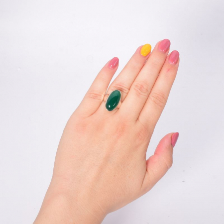 Inel argint cu onix verde Esenta Vietii [1]