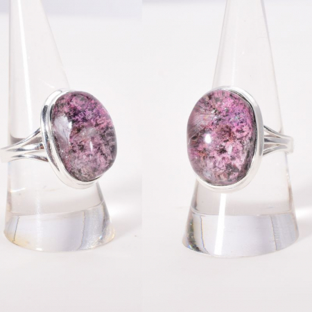 Inel argint cu piatra lodolit roz violet [2]