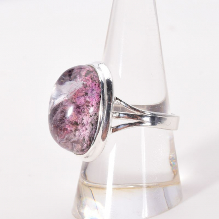 Inel argint cu piatra lodolit roz violet [4]