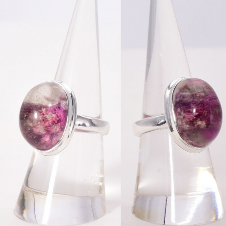 Inel argint cu piatra lodolit roz violet [2]