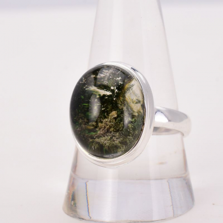 Inel argint cu piatra lodolit verde [2]