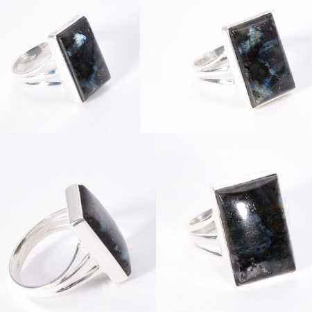 Inel argint cu piatra lunii neagra Umbra Lunii [1]